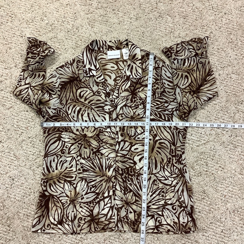 ALFRED DUNNER Sheer Floral Print Top 45 - Picture 8 of 11